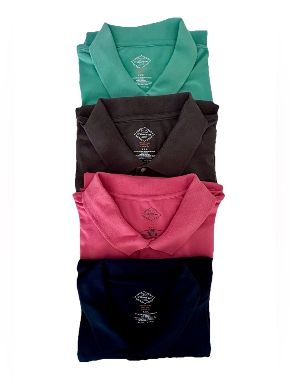 St. John’s Bay XXL Polo Shirt, Bundle of 4